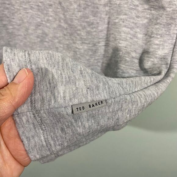 Ted Baker Men's Grey Classic Grey Regular Fit Short Sleeve Tee Size 6 XXL - Picture 4 of 9